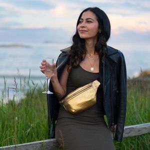 Gold fanny pack